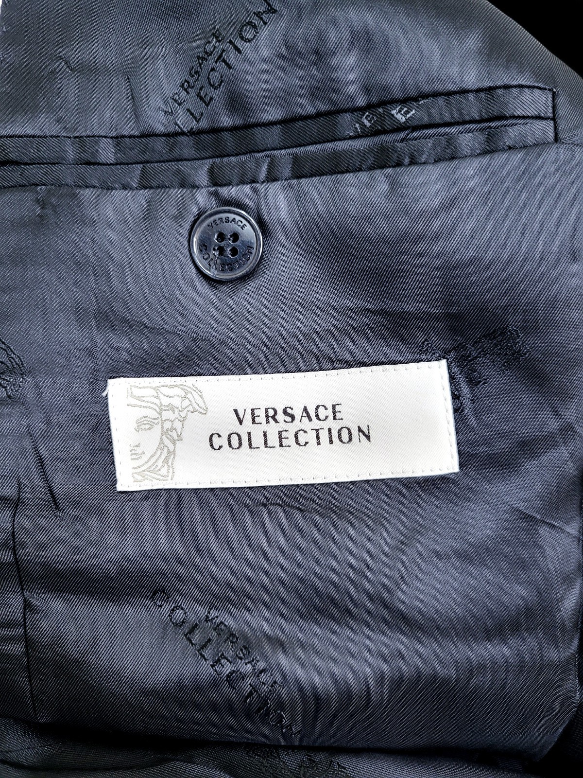 Versace Collection 2012 Navy Tuxedo Suit Blazer Men’s IT 48 US 38R Model V120013