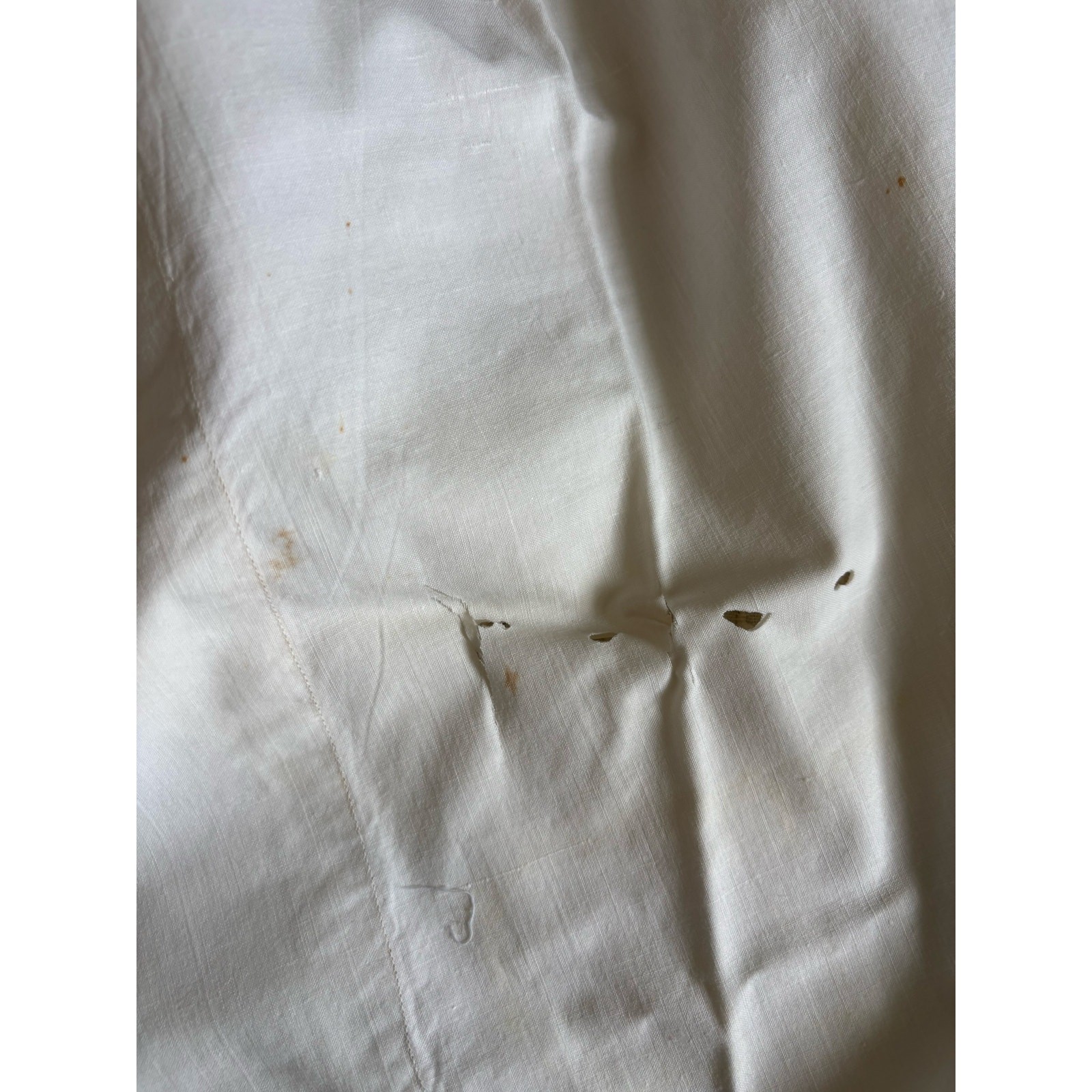 Antique 1910s Edwardian Pantaloons Closed Crotch Cotton Lace Wounded Bird