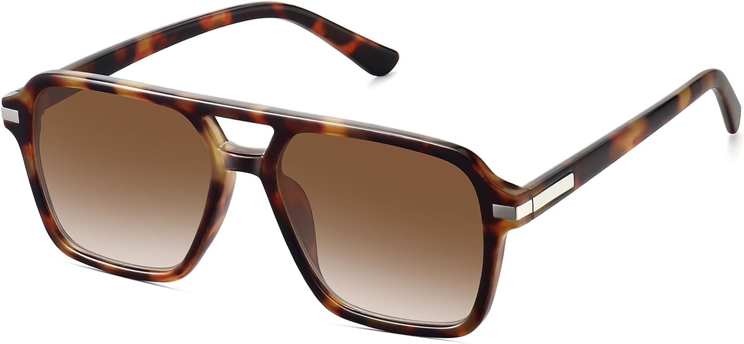 Retro Aviator Sunglasses for Women Men Trendy Classic Square 70s 80s 90s Vintage