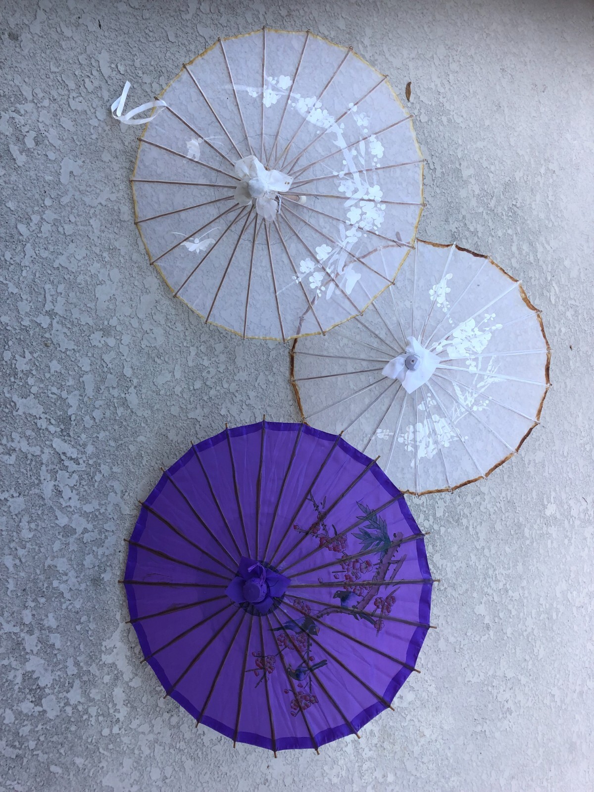 Vintage Chinese 22 Inches Paper / silk Bamboo Umbrella 4 to choose from
