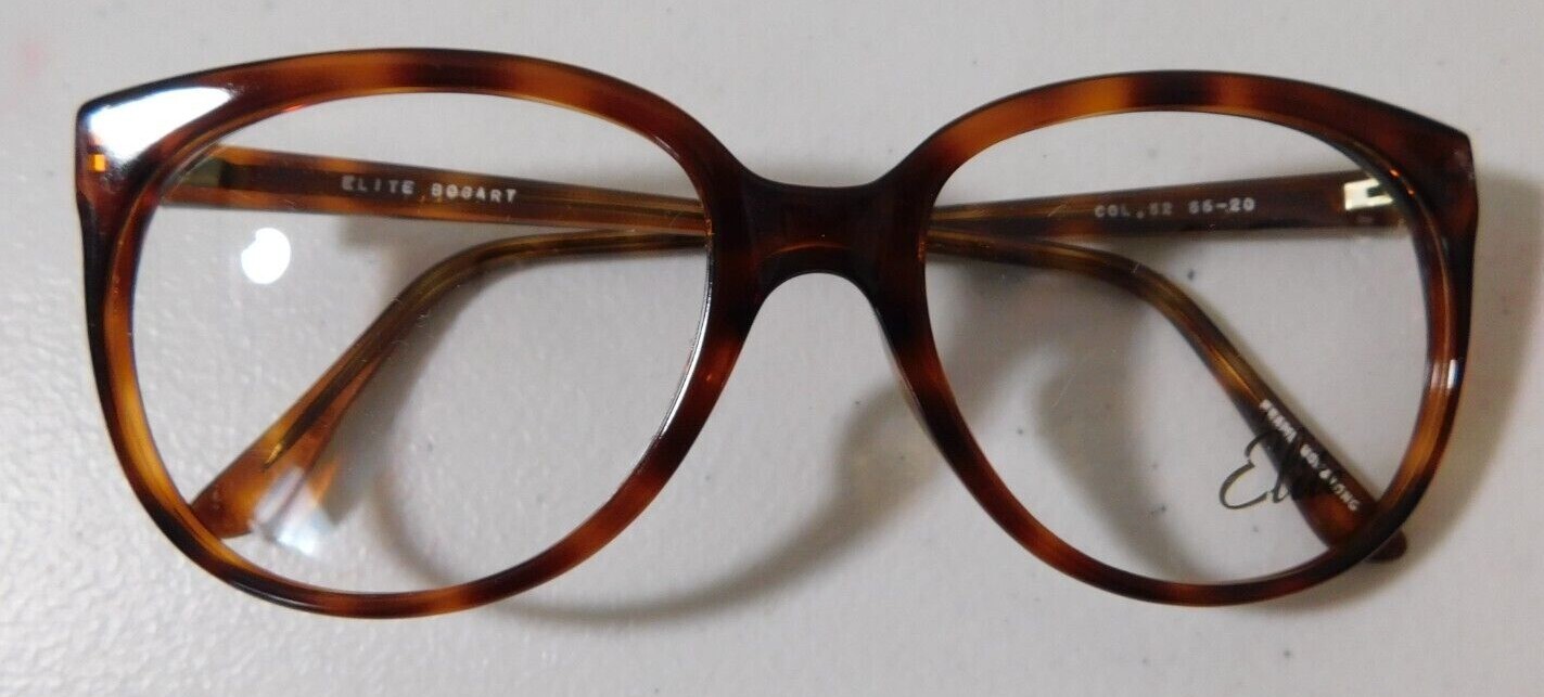 Vintage 4 Pc. Lot ELITE OPTICAL Bogart 52 (Amber) 56/20 Eyeglass Frame NOS #B2
