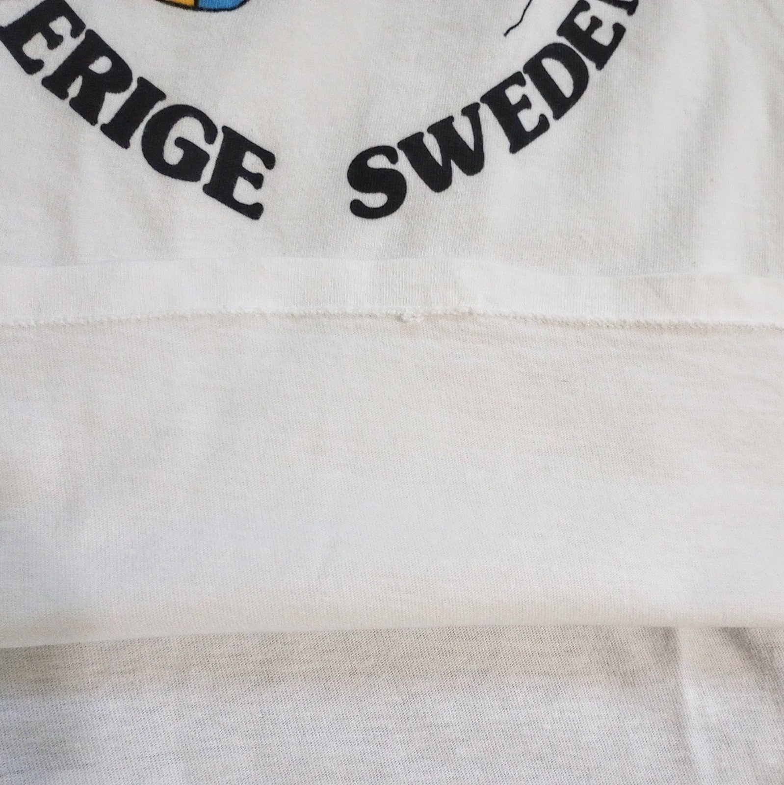 Vintage Single Stitch Swedish Sweden Viking Tee Tshirt M L NOTE Measurements