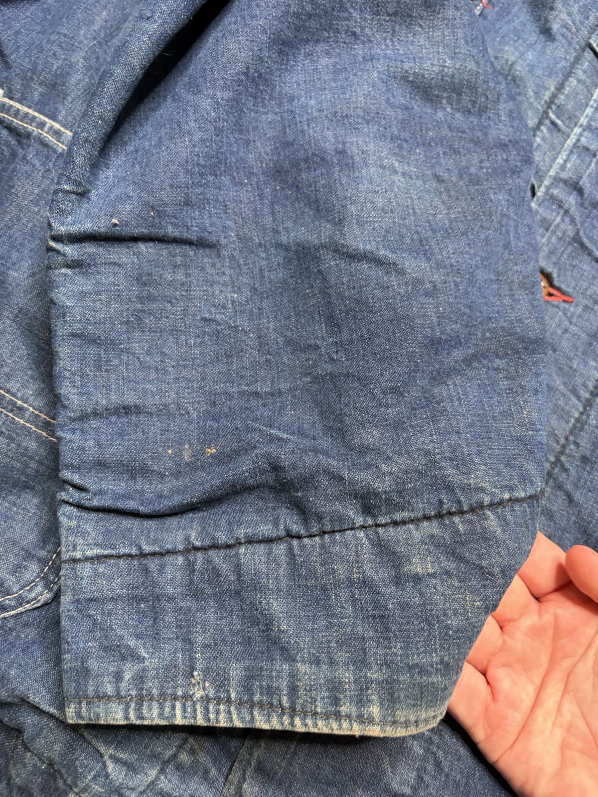 Vintage 60s Big Mac Sanforized Penneys Lined Denim Chore Coat Jacket Size XXL