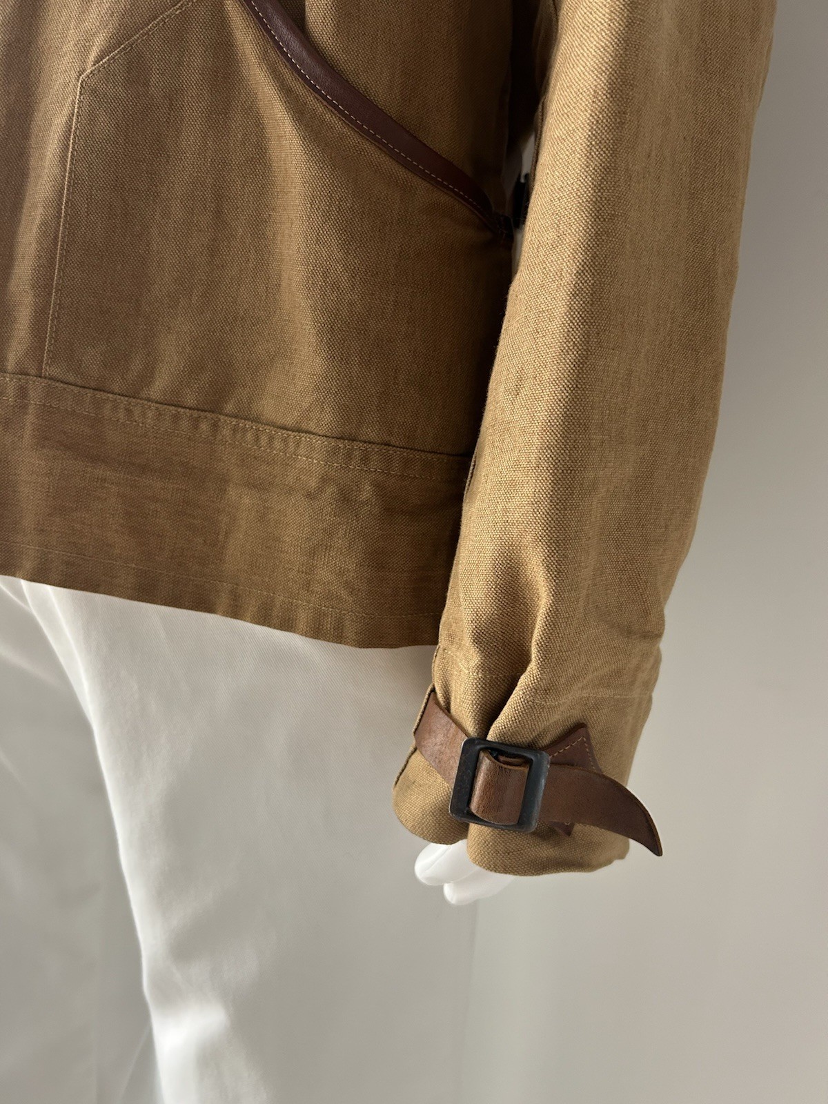 Mister Freedom MFSC Chaparral Blouse Brown Linen Canvas Jacket Size 40 Japan