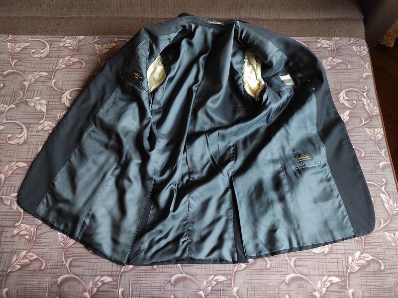 Men Corneliani Navy Silk Wool Blazer 40 /L / 48