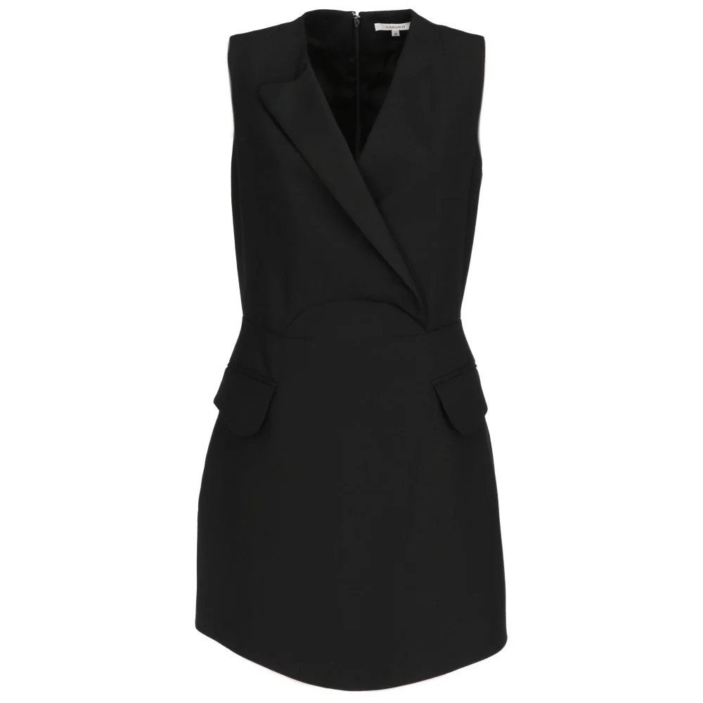 Carven Women’s Dress 2020s Polyester Col. Nero Size 38-it X3518