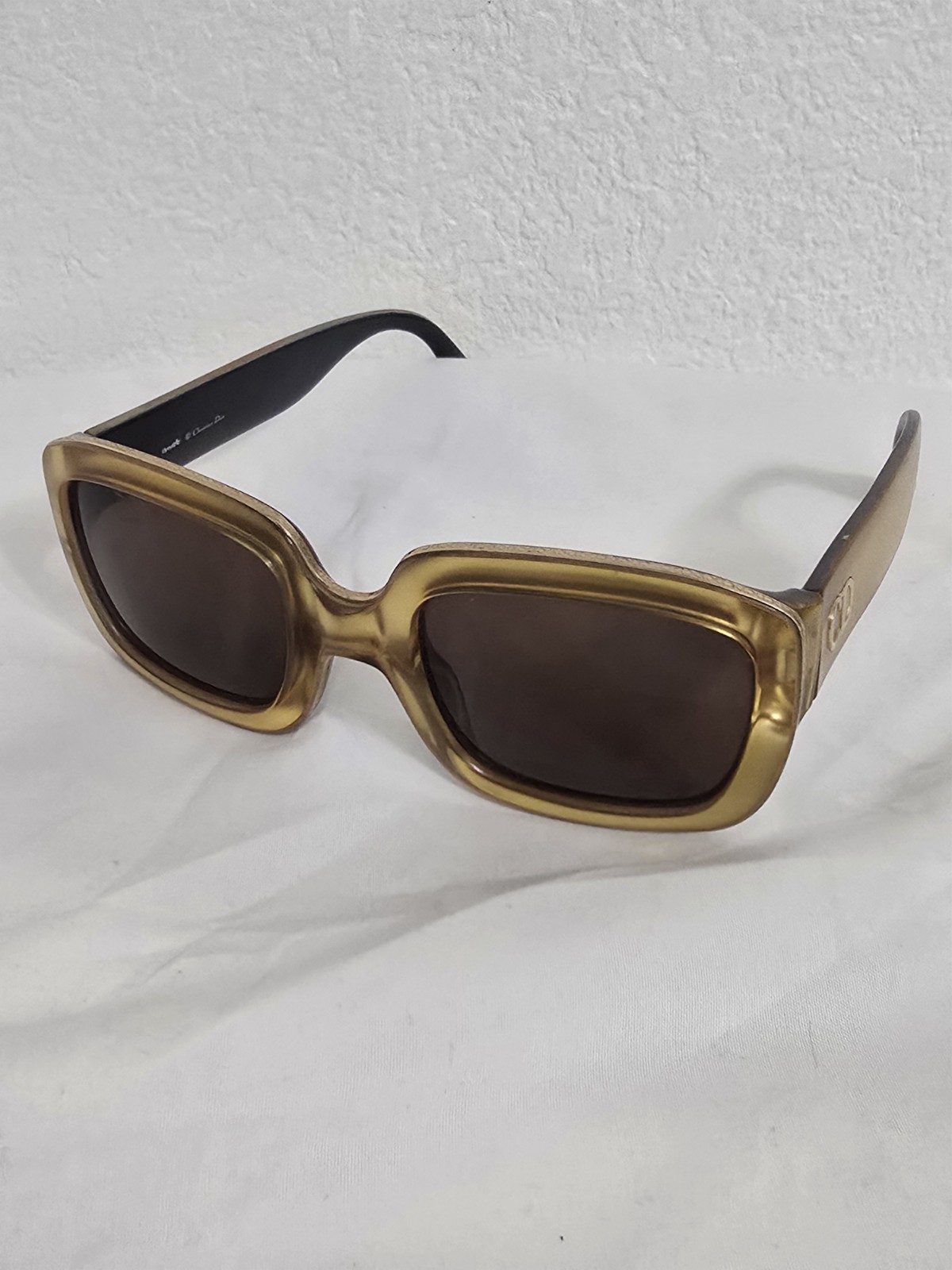 Christian Dior Vintage Sunglasses Mod Quadior 41Q Austria Gold Oversize CD