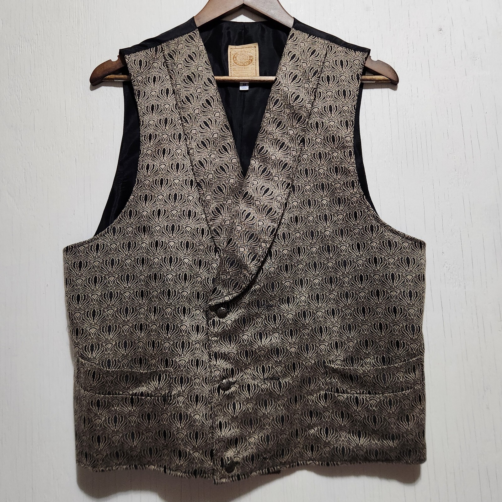 Vintage WAH Maker True West Vest Medium Gold