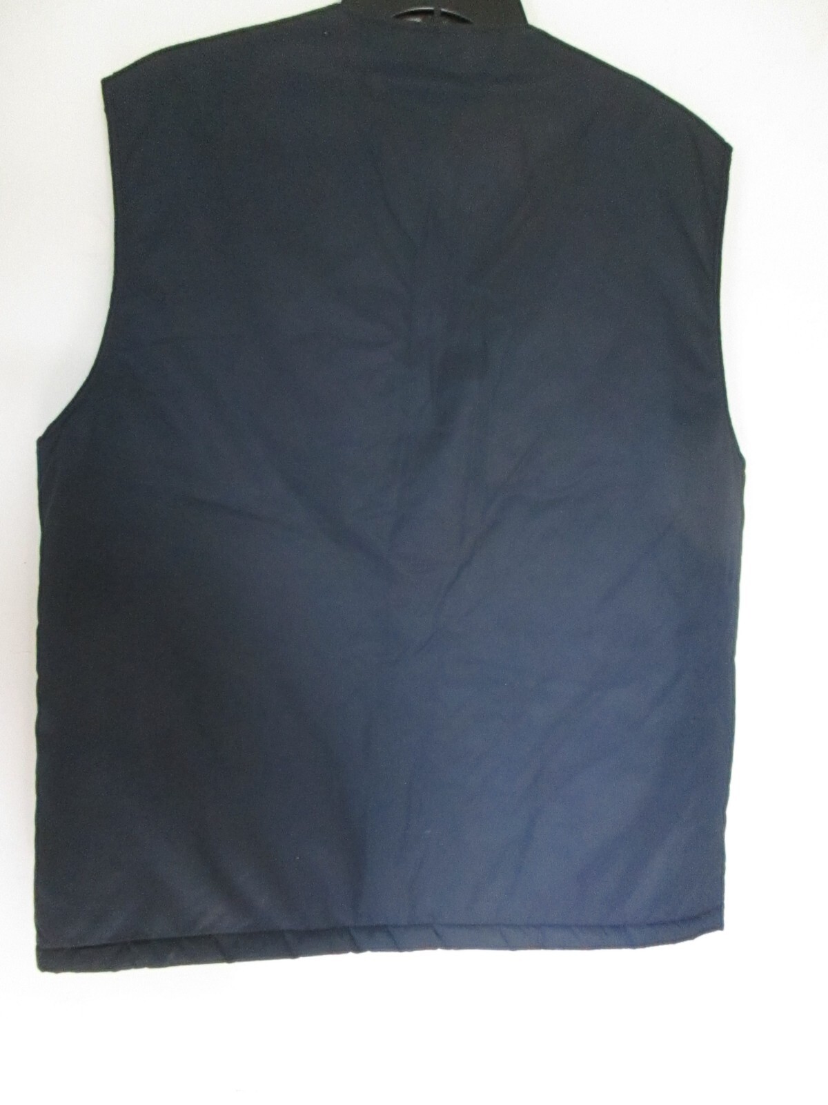 Vintage Blue Quilted Vest Sears Work Leisure Zipper front Pocket Polyeste/nylon