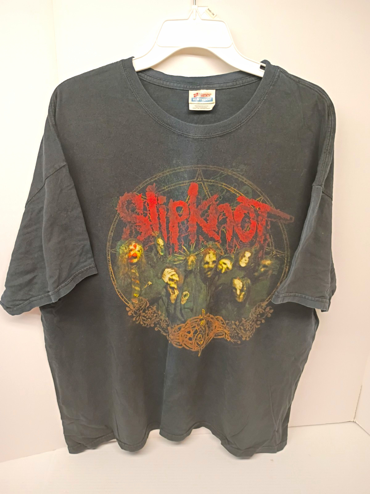 Slipknot VTG Adult 2XL Hanes Heavyweight Graphic T-Shirt Front & Back Print