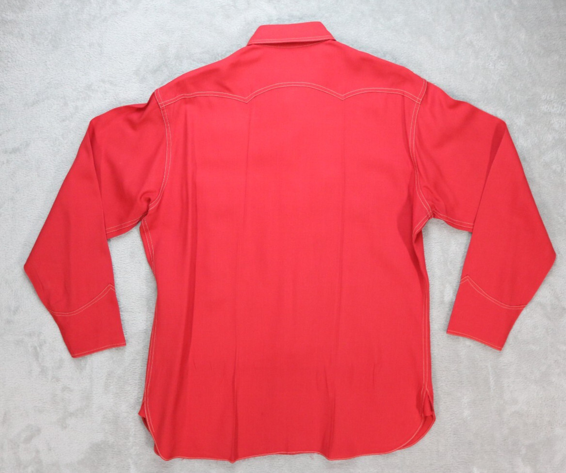 Vintage 50s L Riznik & Son Worsted Wool Western Rockabilly Workwear Shirt USA