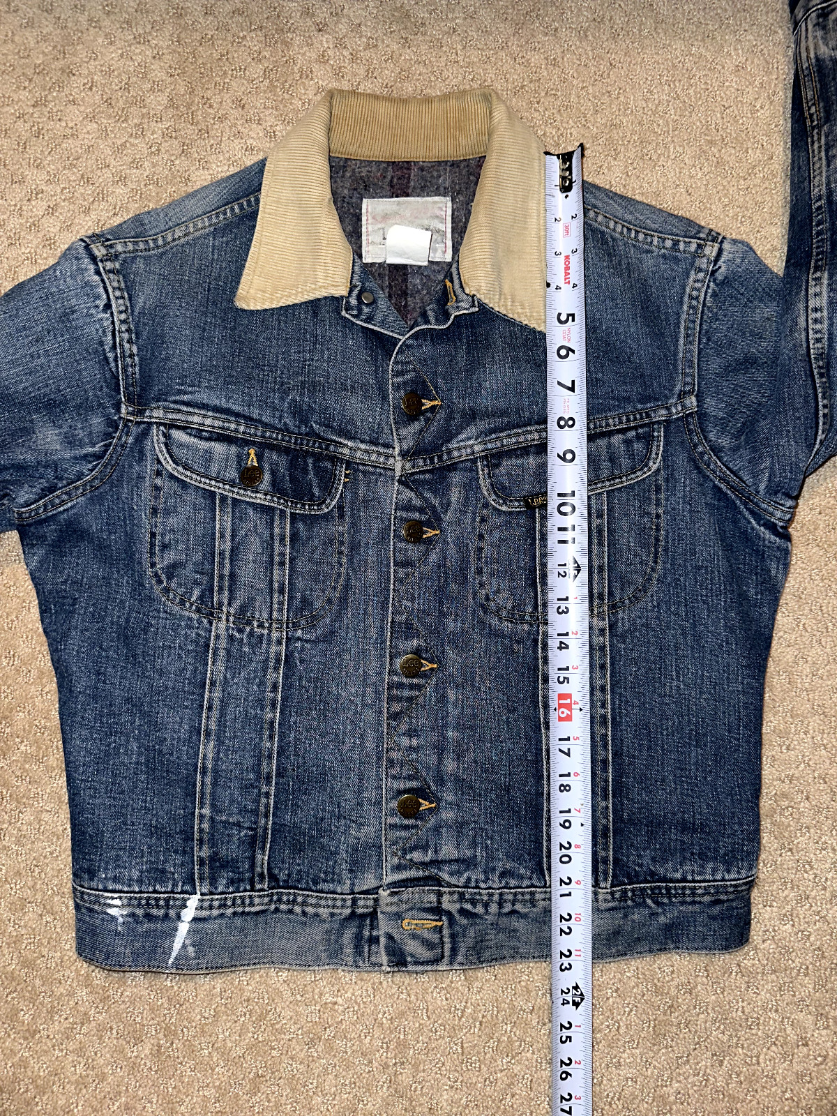 Vintage LEE STORM RIDER Denim Jacket Mens M True Vintage Blanket Lined 1970s USA