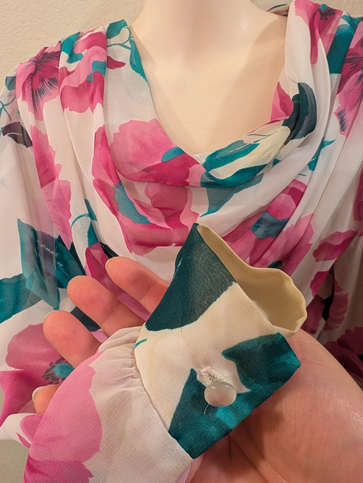 Vintage Chiffon, Lined Dress 1980s Size 8 Lisa Michaels Double Layer Chif. Skirt