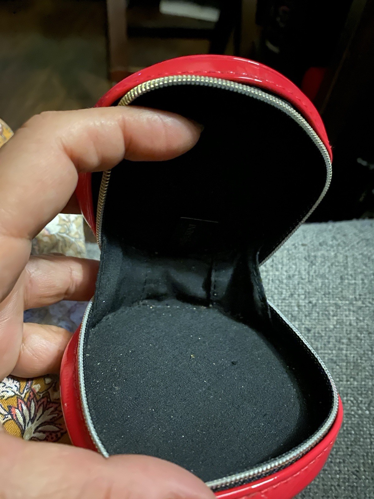 YSL Rare Red Synthetic Patent Leather Small Coin Change Purse