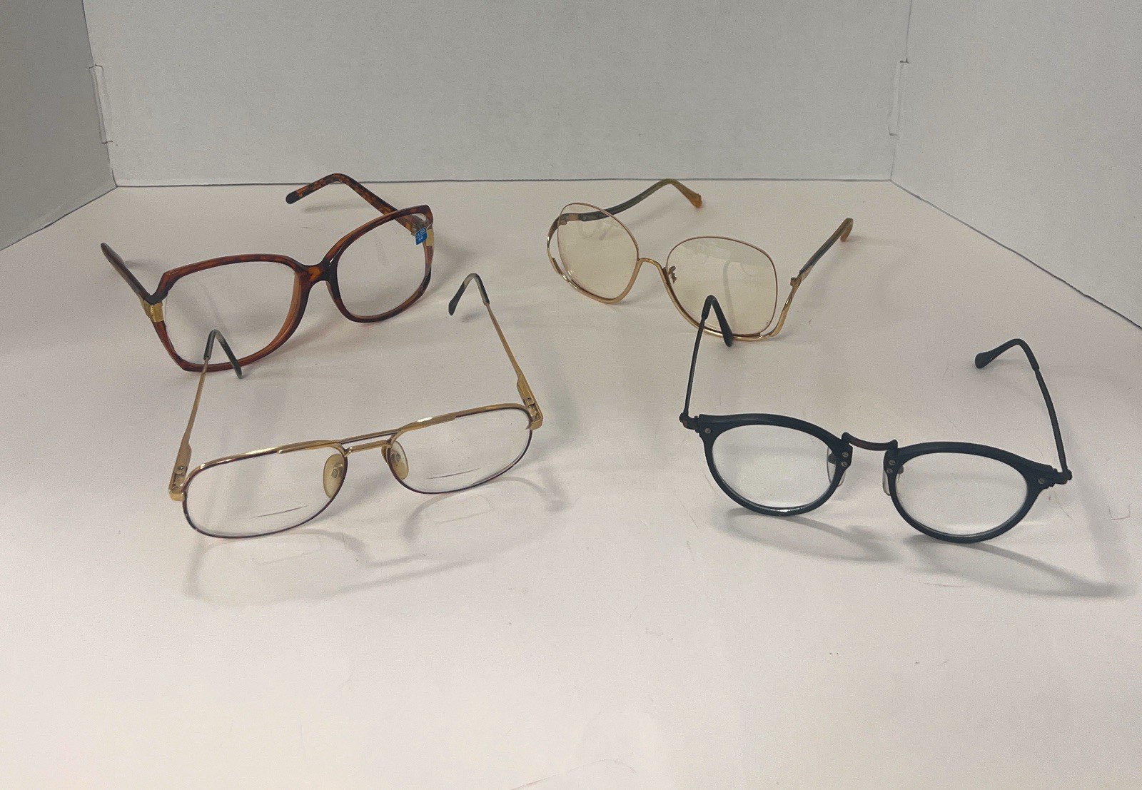 Vintage Eyeglasses Lot Oversized Retro Grandma Core Multicolor – 4 Pairs