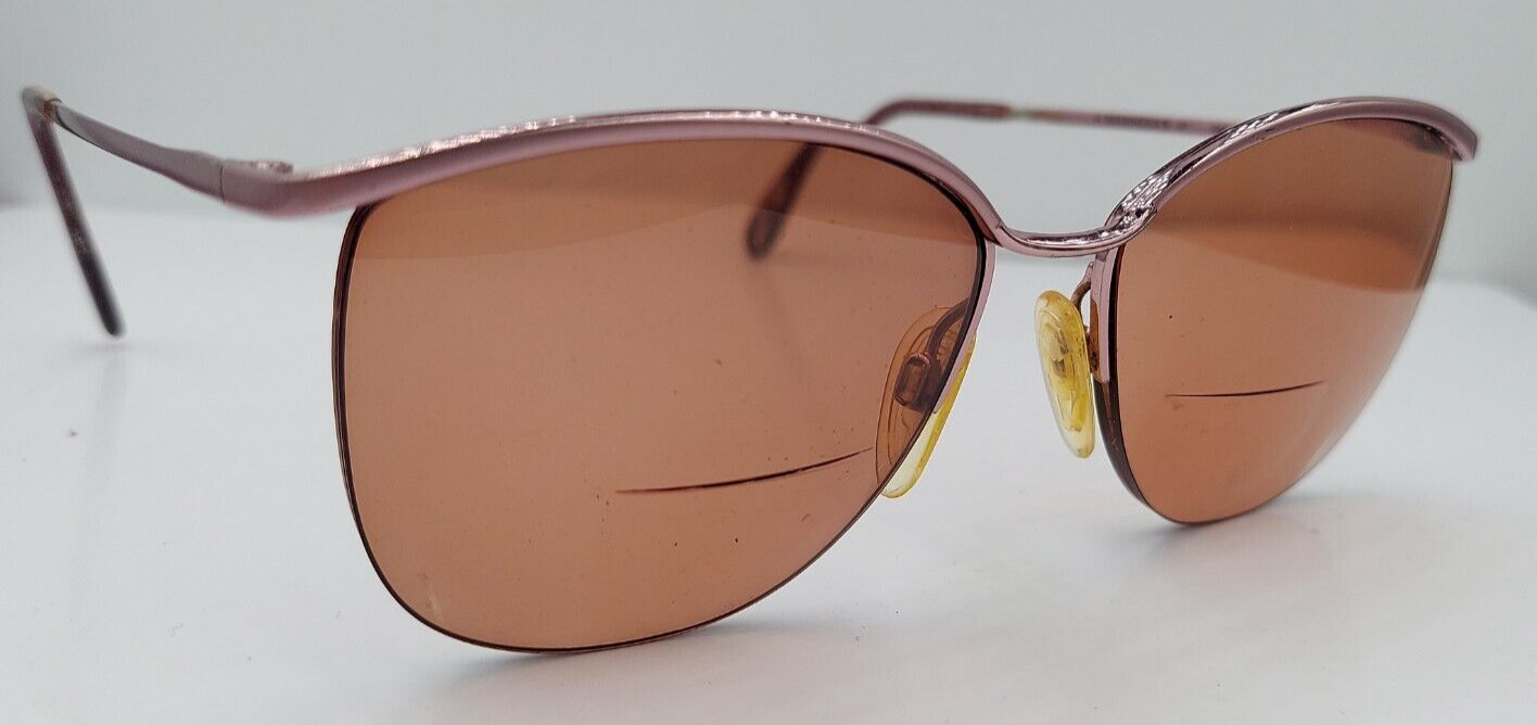 Vintage Rodenstock 80 Purple Oval Half-Rim Sunglasses FRAMES ONLY