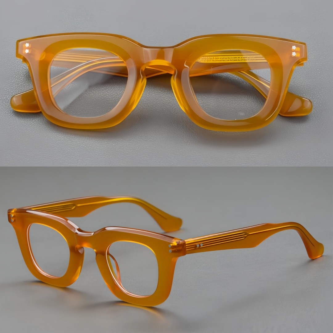 Square Retro Acetate Eyeglasses Frames Thick Glasses Frame Women Men Eyewear