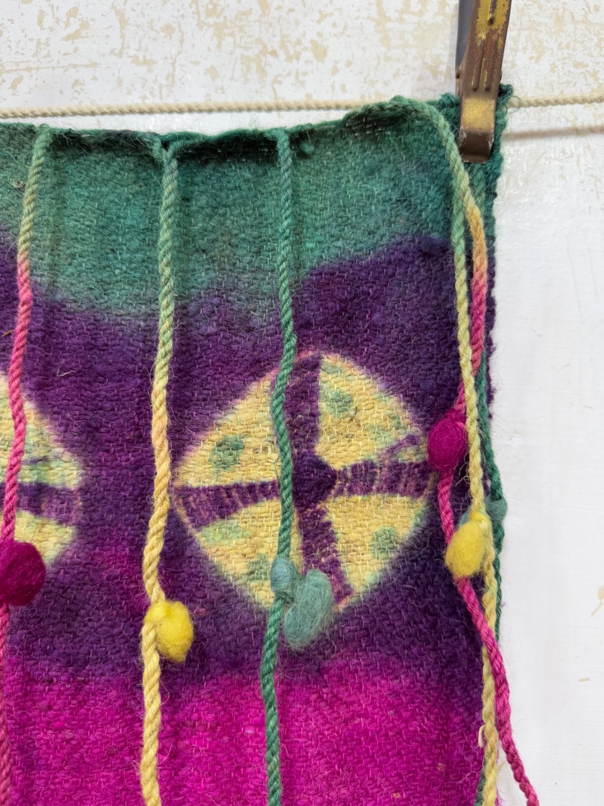 Vintage Beautiful Hand Made Stole Fabric Textile Shawl 250×42 Cm