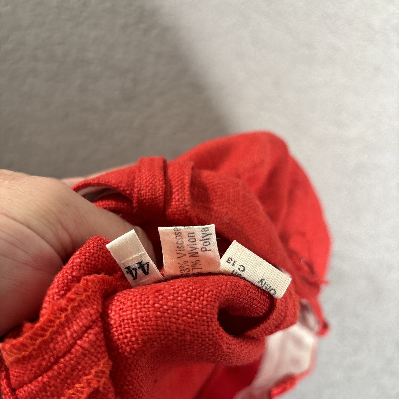 Vintage Lasserre Couture Sport Pants 70’s Red Viscose Wide Leg 28″ Waist