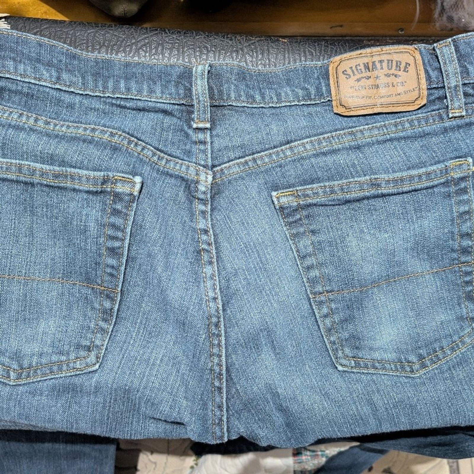 Bell Bottom Jeans With Quilt Inserts