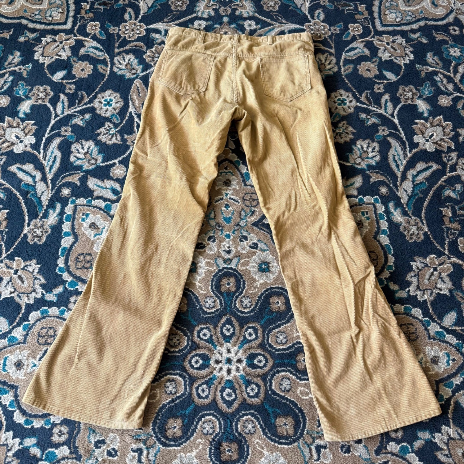 Vintage 70’s Tan Flare Leg Mr. Leggs Corduroy Pants Talon 42 Zipper