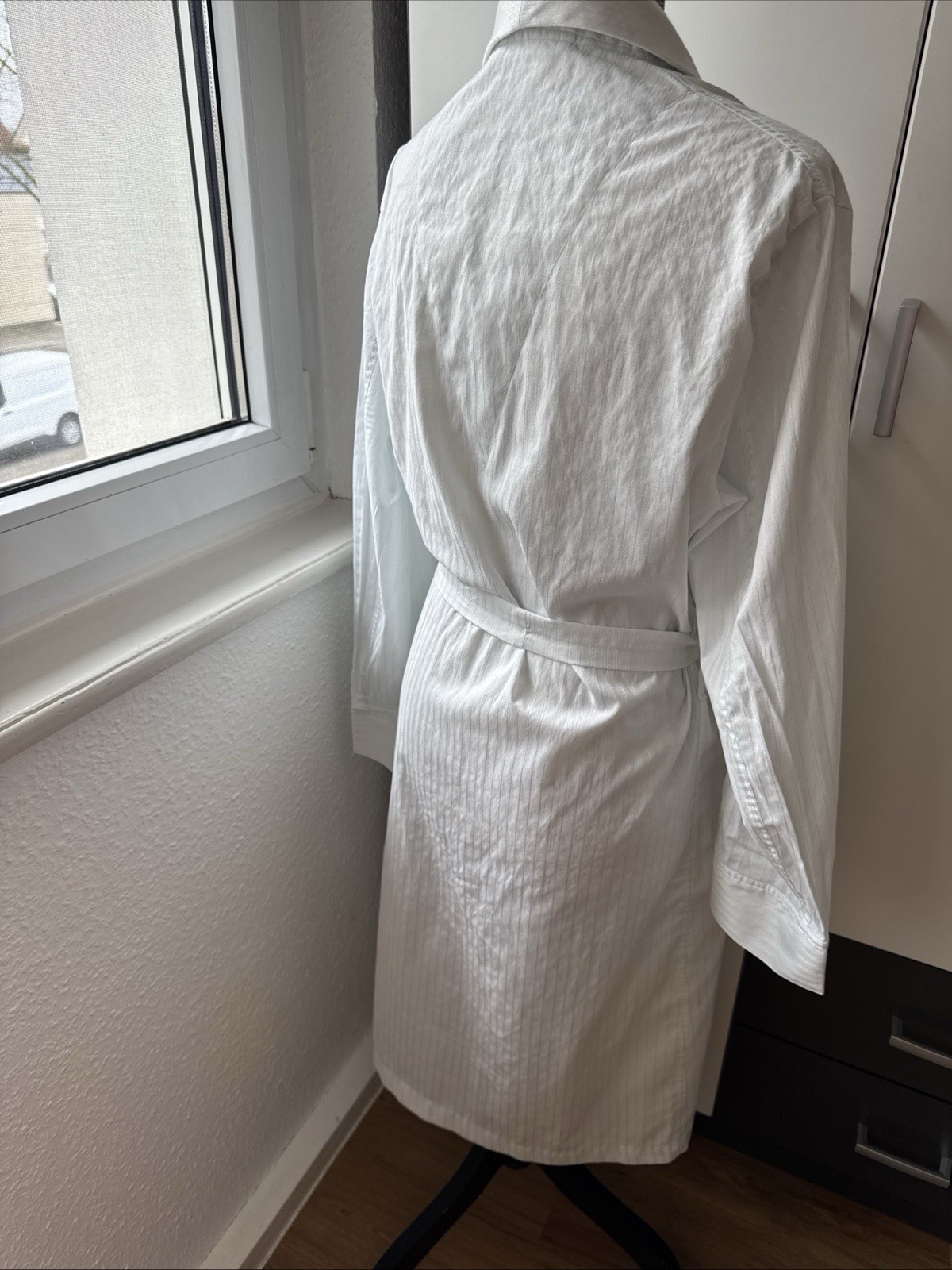 Vintage CAMICIA dressing gown / robe white 90s minimal unisex size 3 cotton