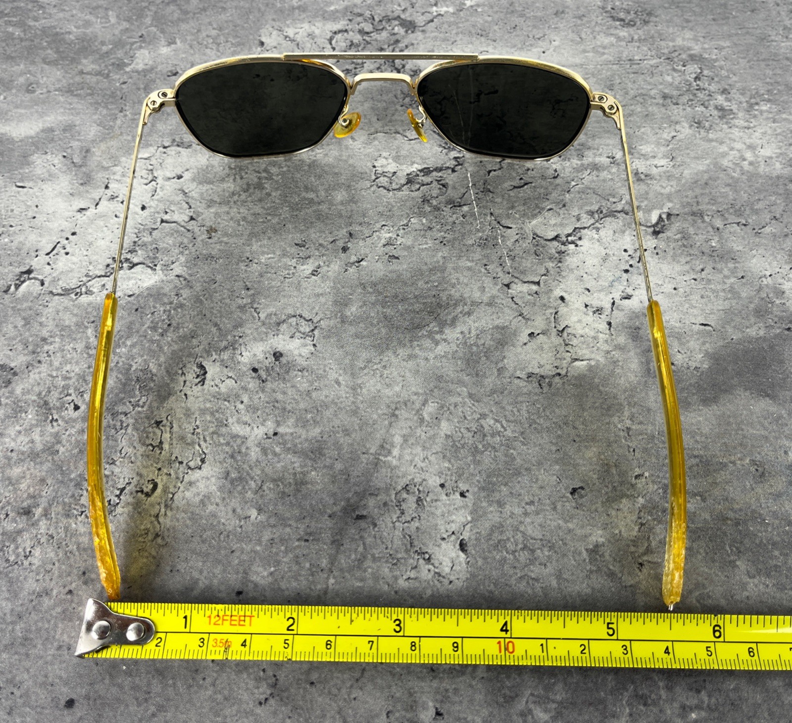 Vintage Classic Original American Optical Aviator Pilot Sunglasses 5 1/2 A/O