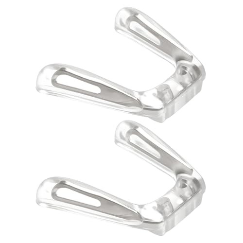 2Pcs Eyeglass Saddle Bridge Silicone Metal Core Nosepads U Shape Silver