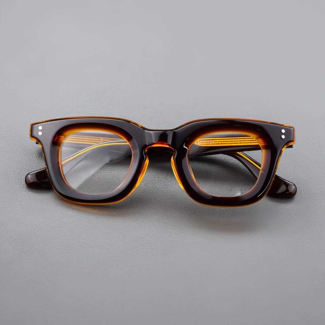 Square Retro Acetate Eyeglasses Frames Thick Glasses Frame Women Men Eyewear