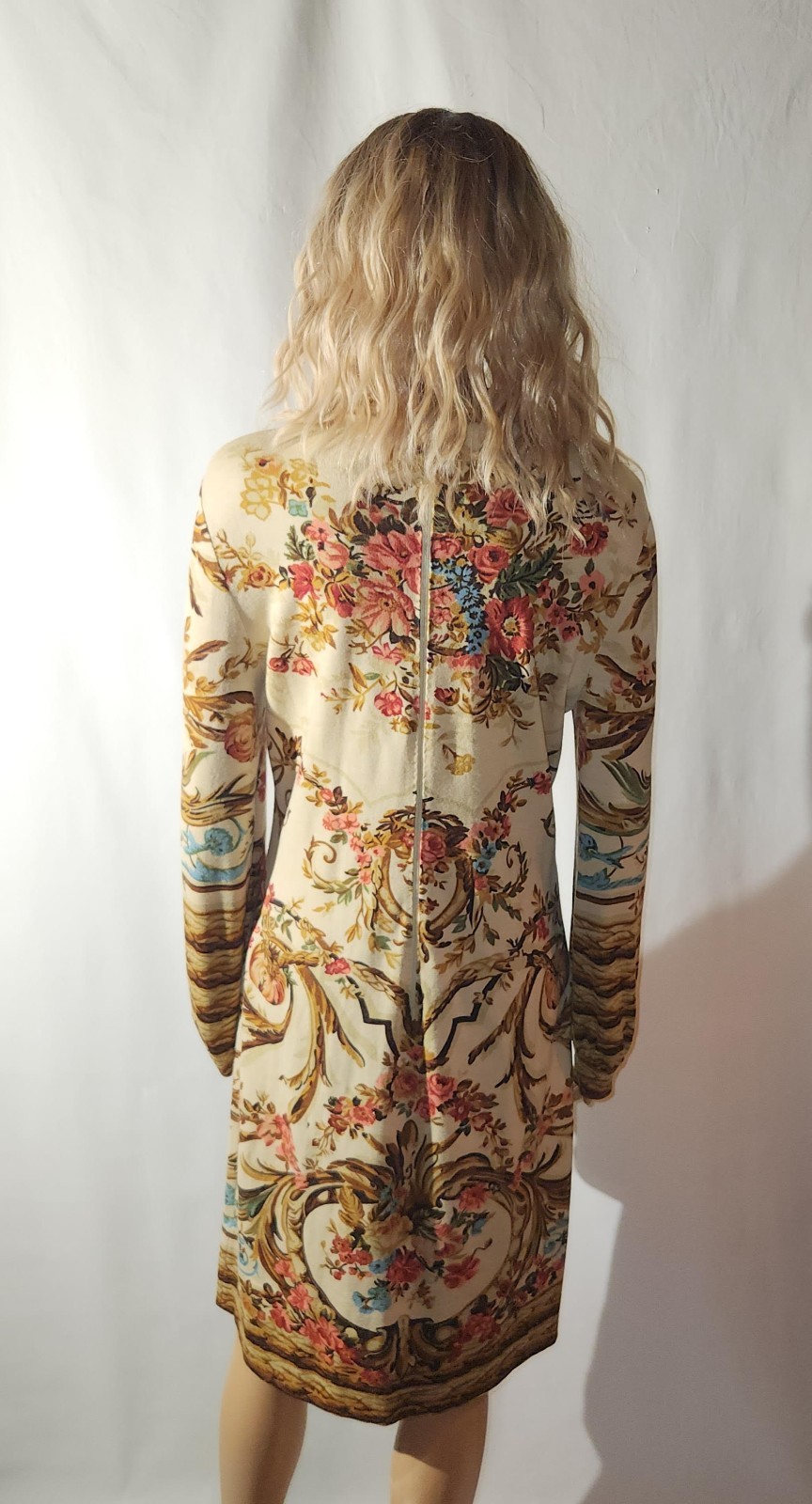 GOLDWORM SIZE 14 MADE IN ITALY WINTER FALL WOOL 1970S DRESS PSYCHEDELIC VINTAGE