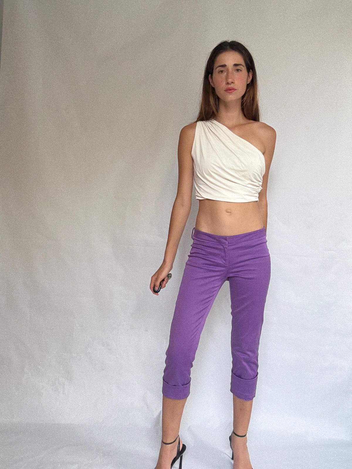 Versace purple cropped pants – IT 40 – made in Italy –
