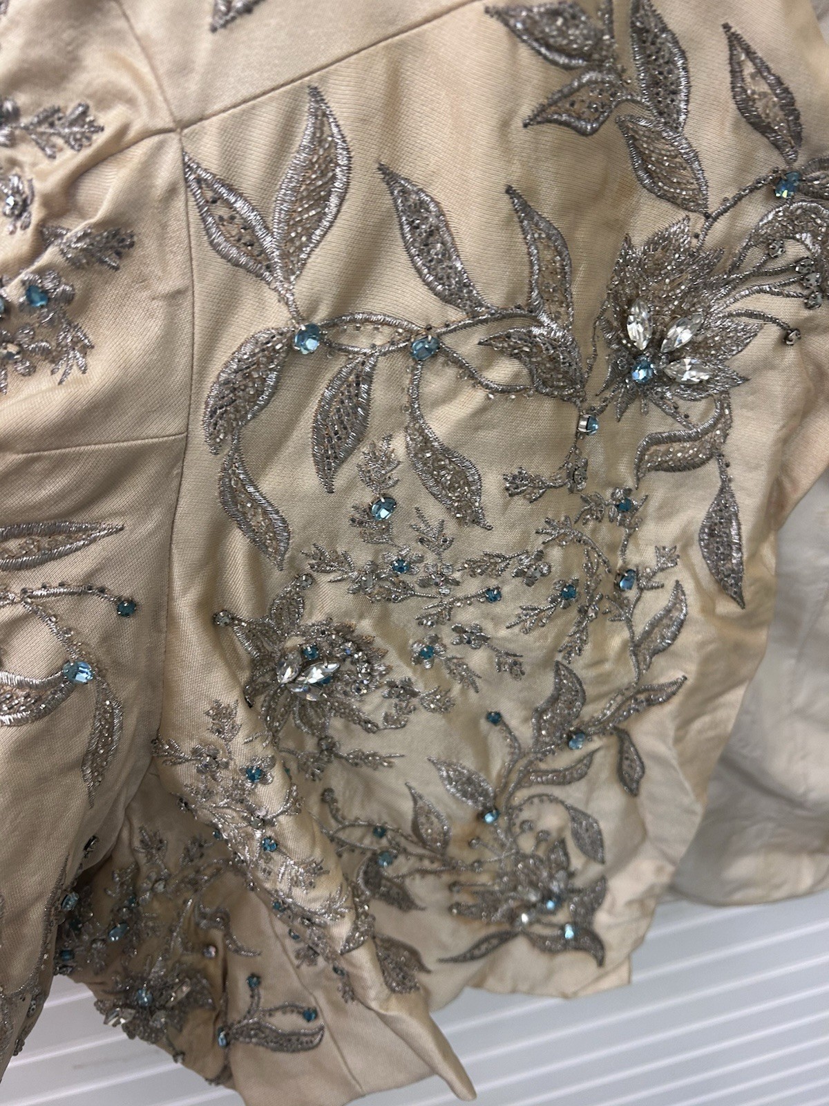 Vintage 1950s Christian Dior London Modèle Original Beaded Silk Couture Jacket