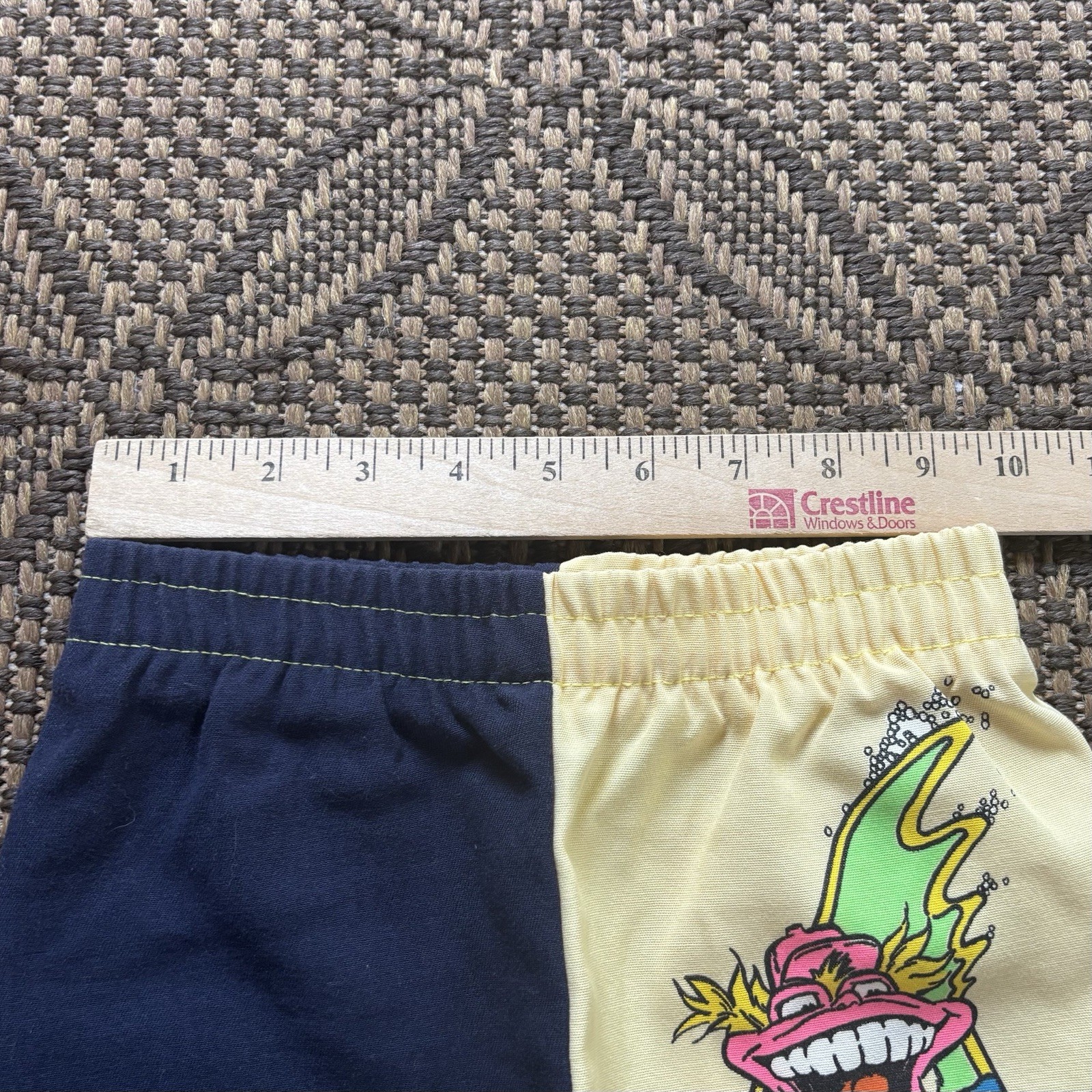 Children’s Vintage 1988 PCA Apparel “Turn on the Juice” Color Block Beach Shorts