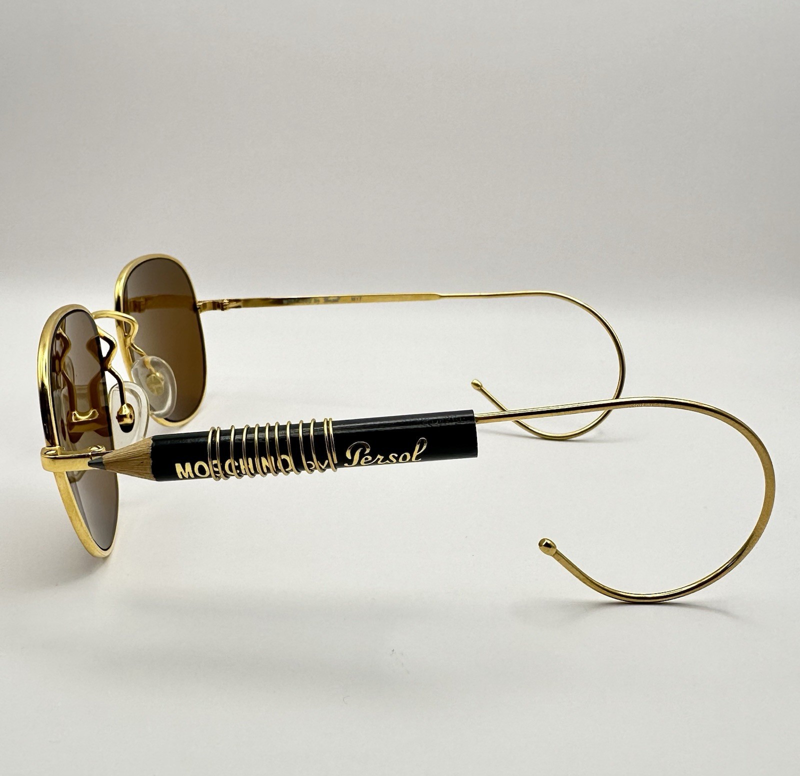 Vintage Moschino by Persol M17 Sunglasses 48-18-162 Gold