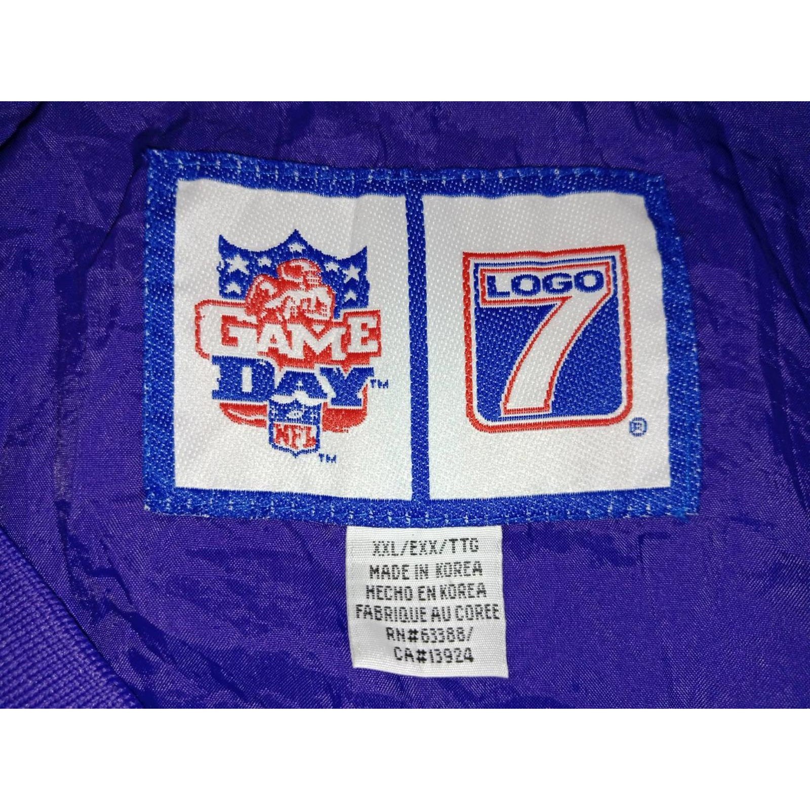 NFL Minnesota Vikings Game Day Pullover Windbreaker Purple 2XL