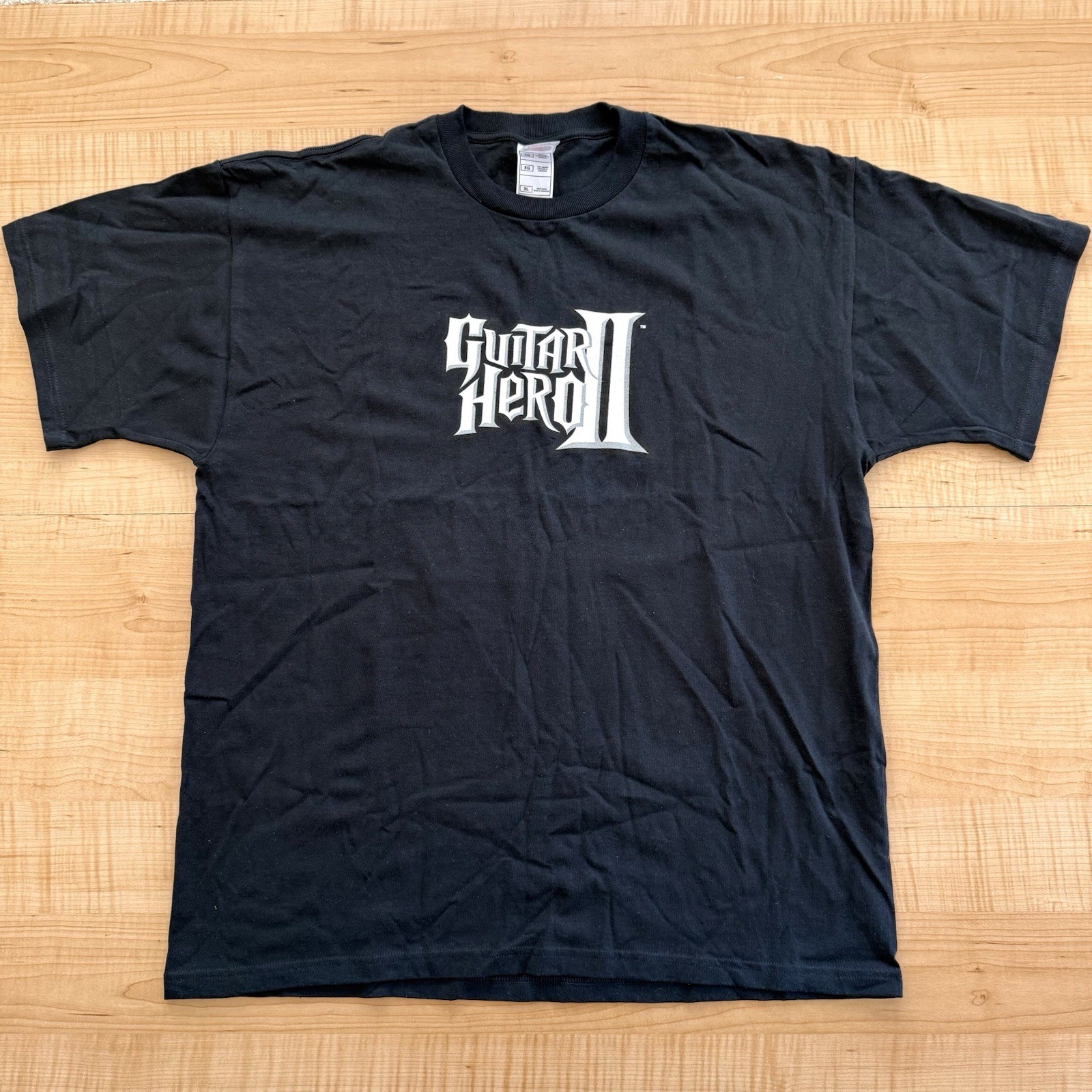 Vintage 2006 Guitar Hero 2 PlayStation Video Game Promo T-Shirt Sz.XL FOTL, Y2K