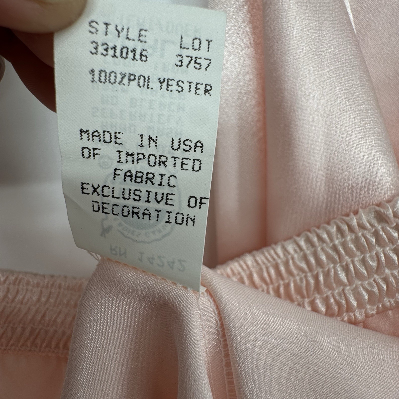 Vtg Christian Dior Pink Embroidered Robe With Lounge Shorts Union Made In USA