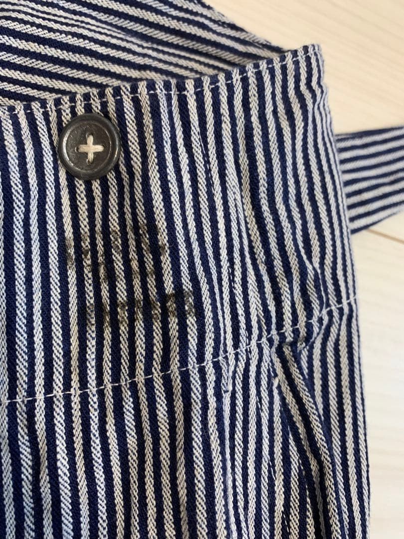 1940s Swedish Military Indigo Hickory Stripe Work Pants