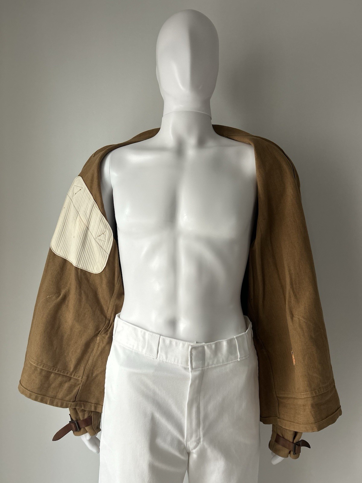 Mister Freedom MFSC Chaparral Blouse Brown Linen Canvas Jacket Size 40 Japan