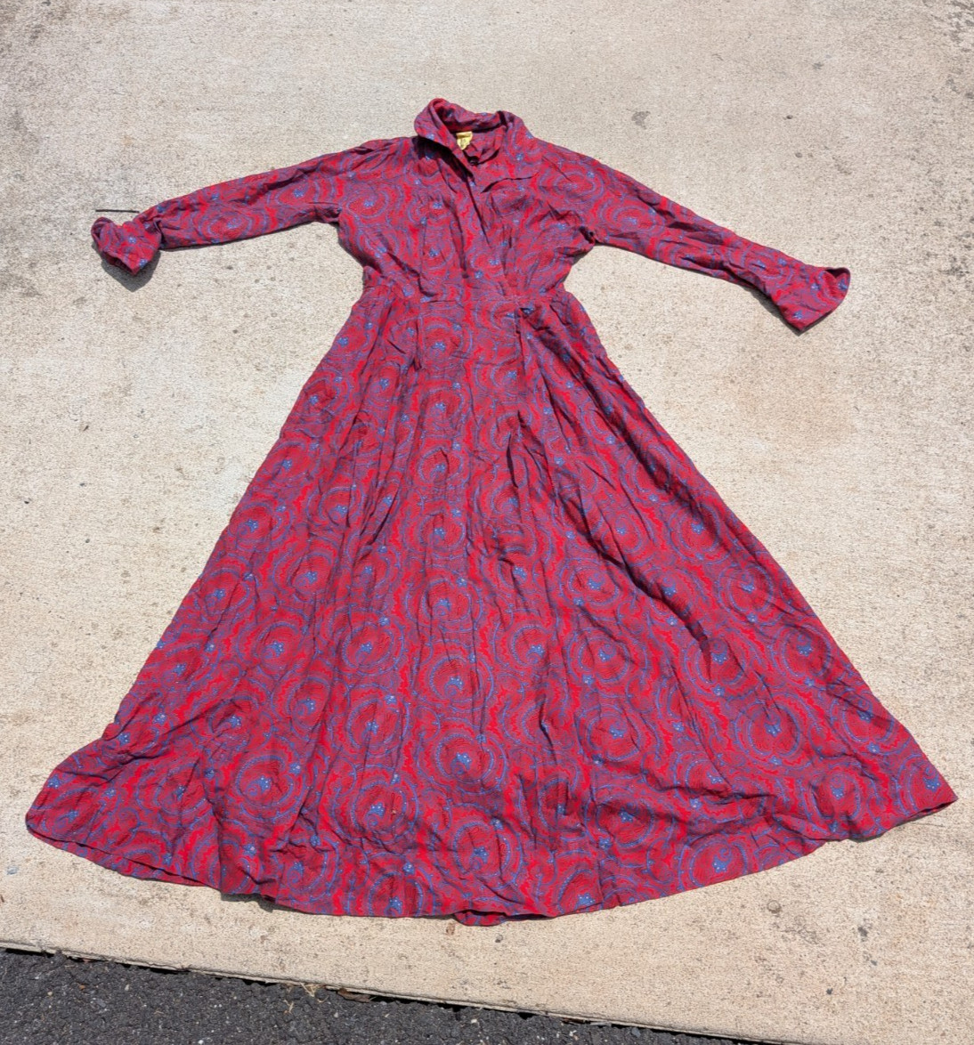 Vintage 50s Viyella B. Cohen Co Housecoat / robe Great Britain SOME HOLES