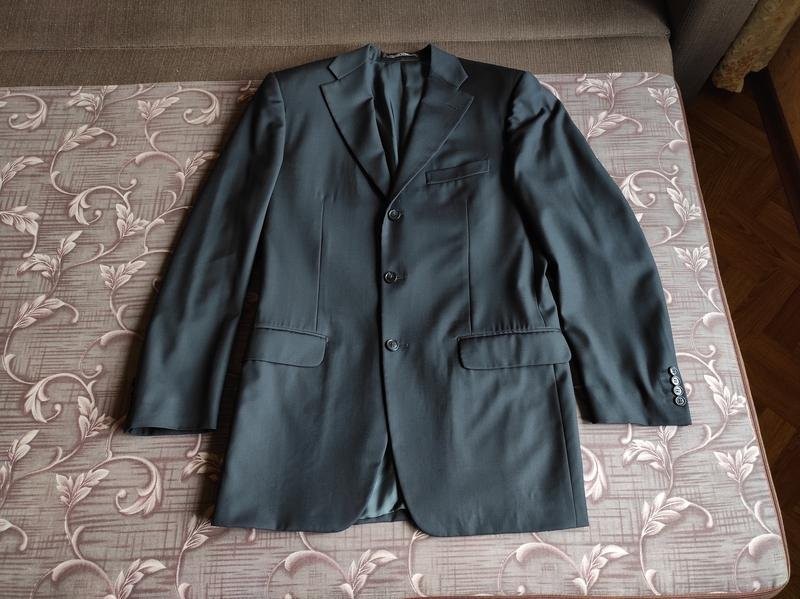 Men Corneliani Navy Silk Wool Blazer 40 /L / 48