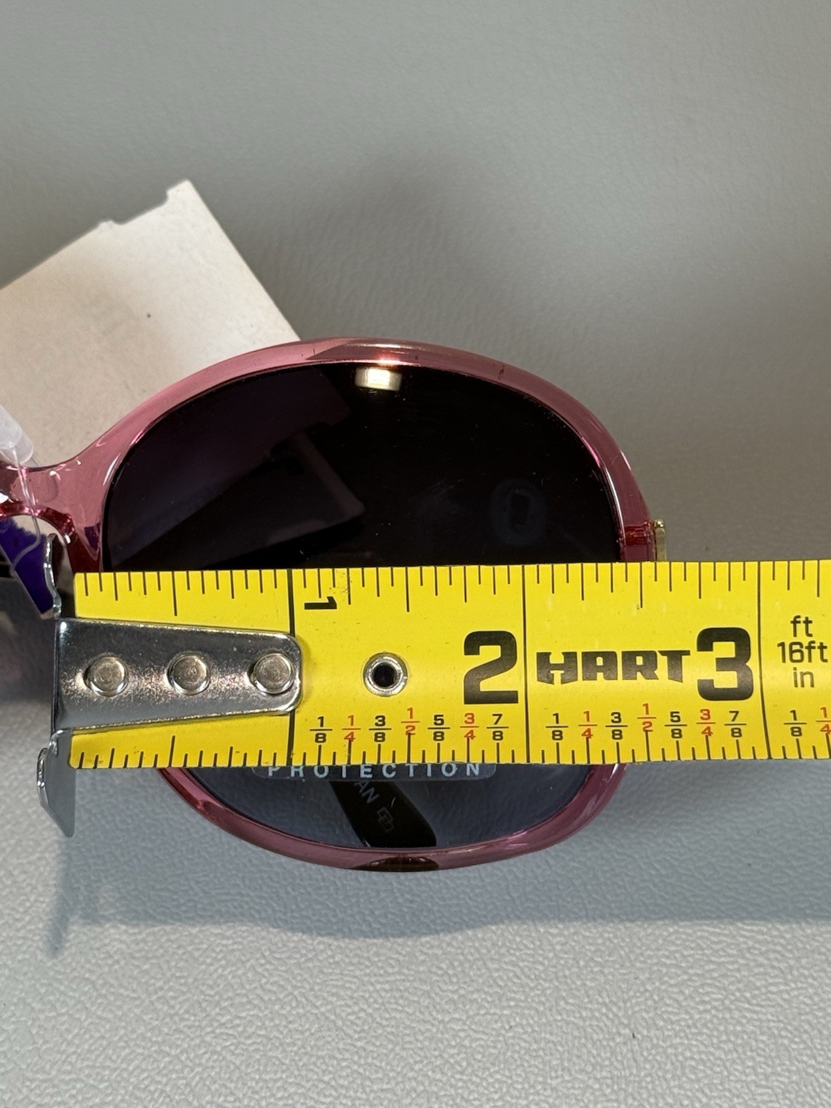 Vtg 1980s 1990s Oversize Sunglasses Pink Gold Tone New 100% UV Protection