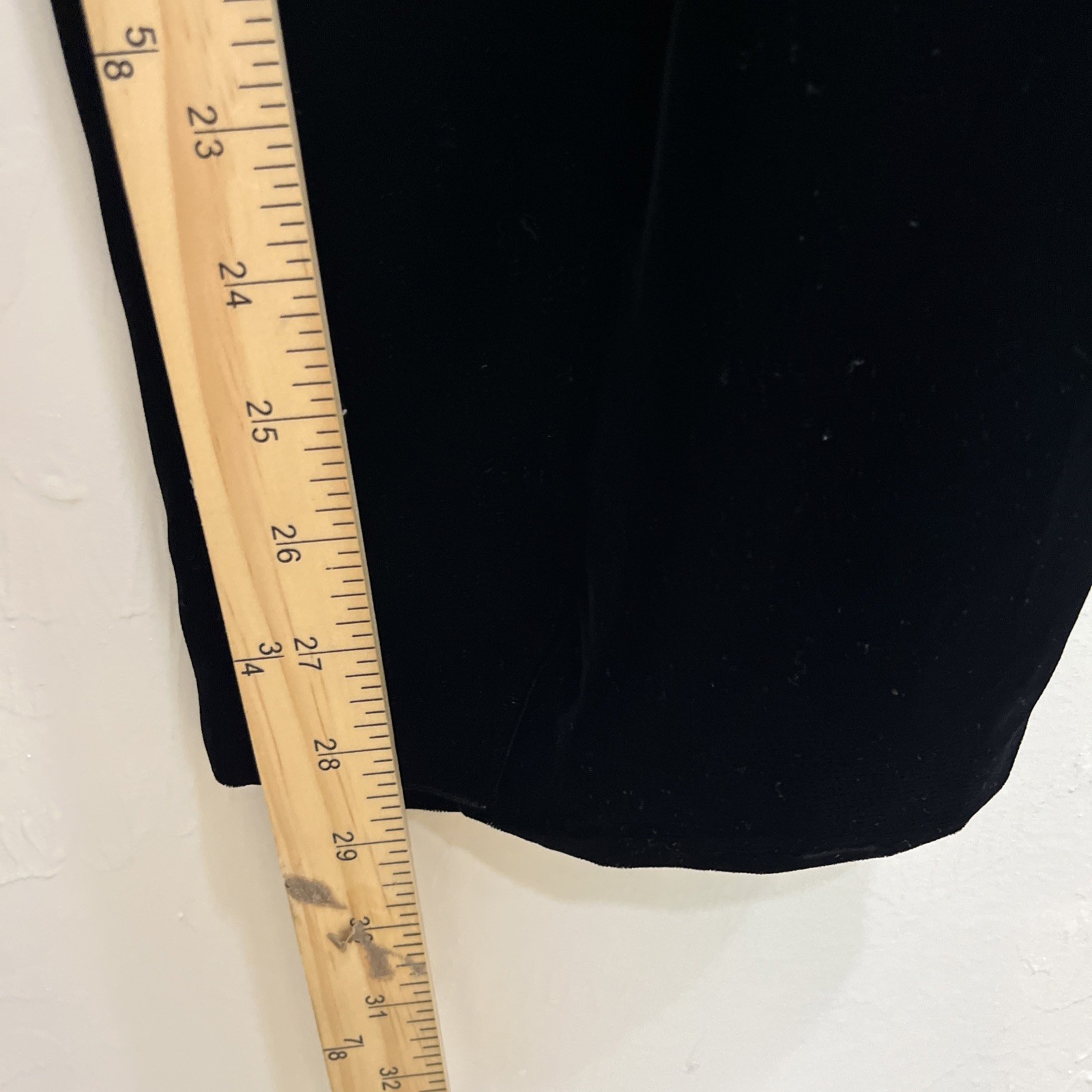 Vtg black tie Oleg Cassini velvet pants Straight Legs Size 8 Party Holiday NYE