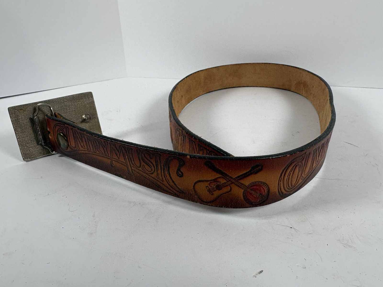 Jack Daniels Old No 7 Leather Belt St Louis 1904 Buckle Brown 40in