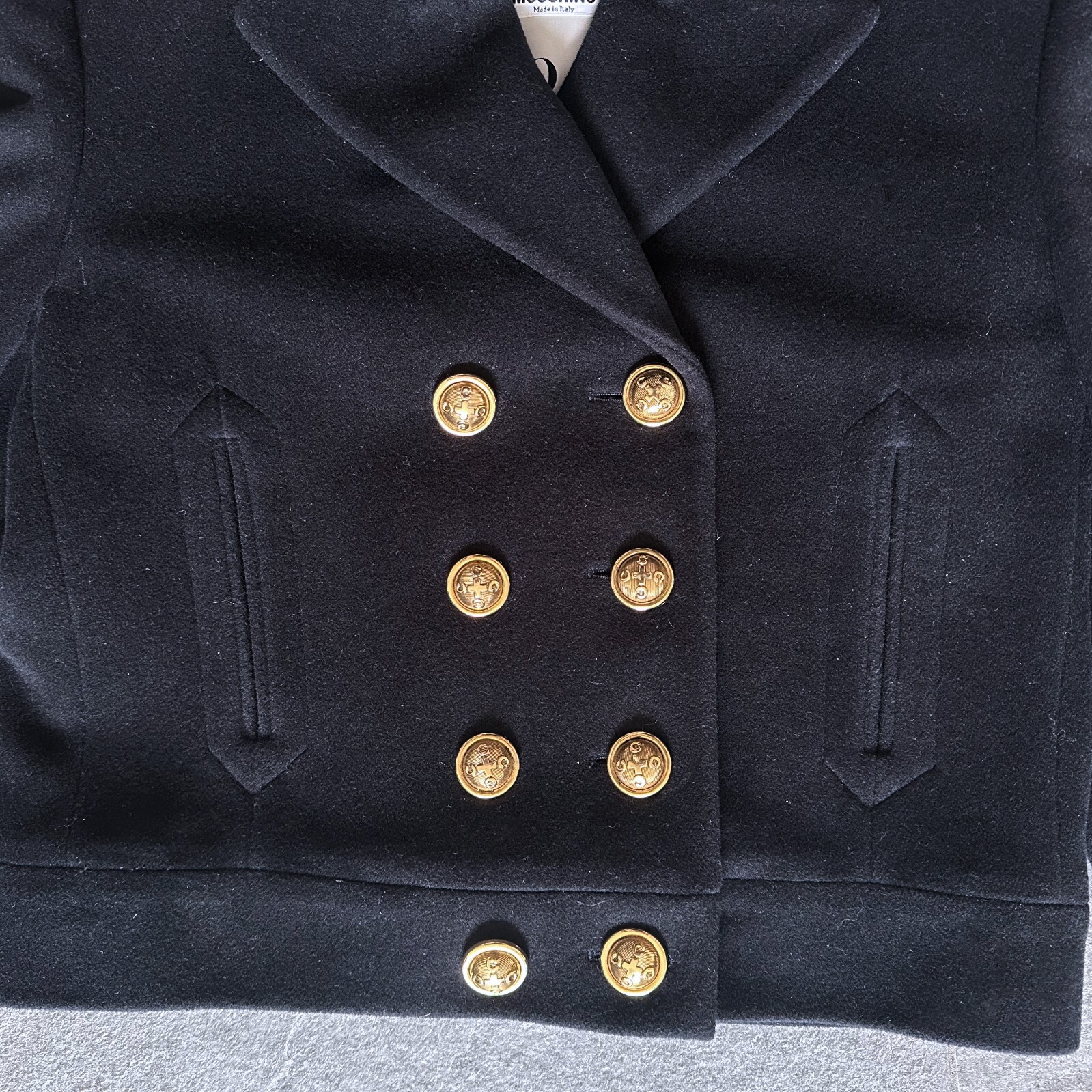 MOSCHINO CHEAP and CHIC blue navy wool & mohair jacket size 42 from F/W 1992/93