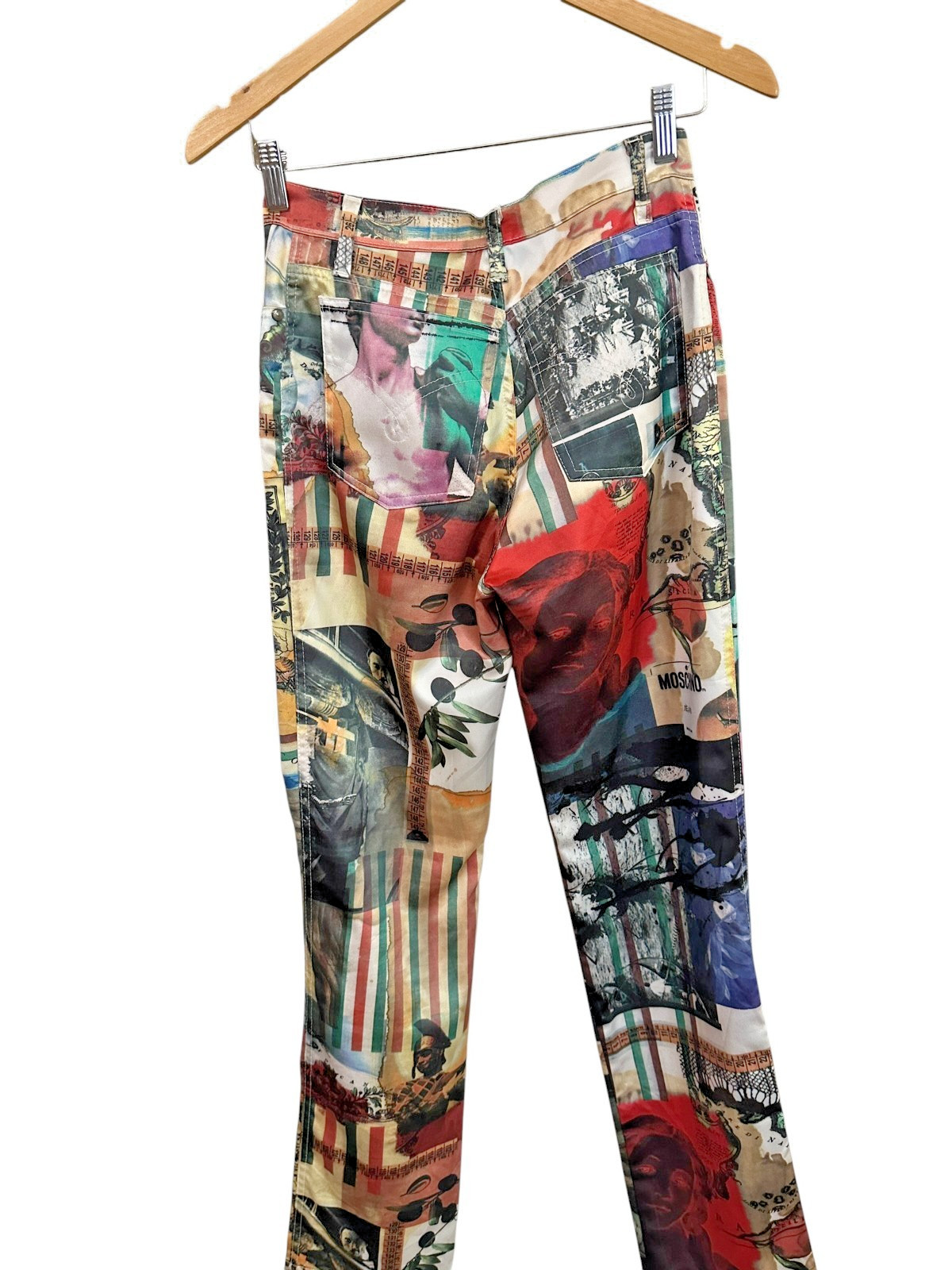 Vintage Moschino Jeans Mona Lisa Art Pants 90s Size 29 Rare