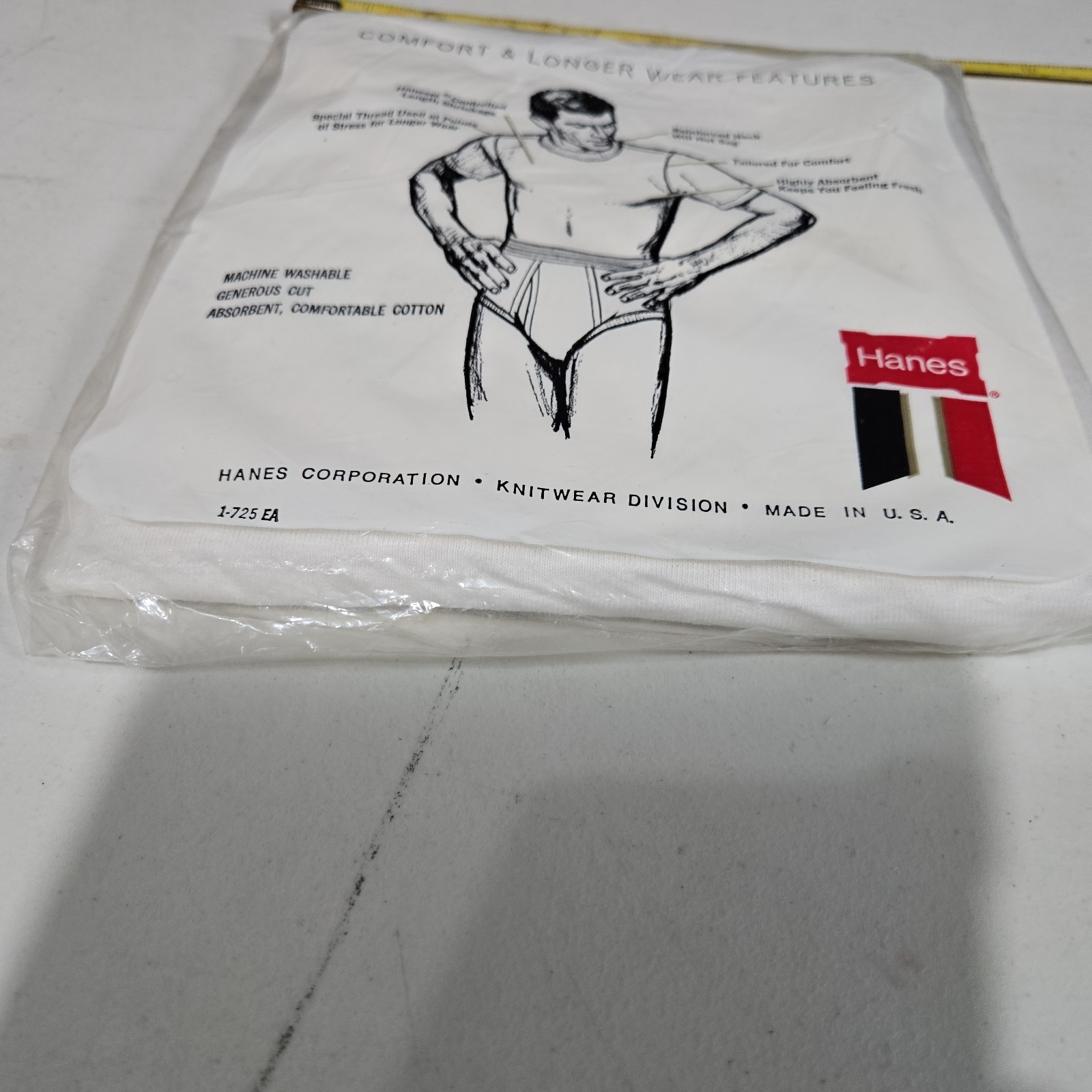 Hanes Vintage T-Shirts 1 Pack LARGE TALL MAN Deadstock Sealed NOS Haneset 50/60s