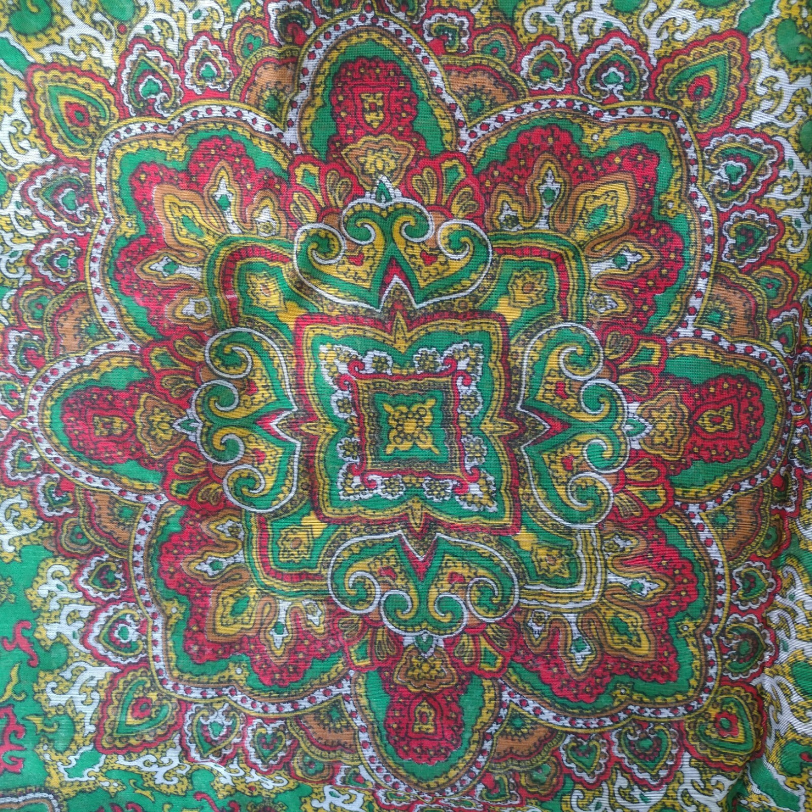 Vintage Marvin Accessories Square Scarf Multi-Color Green