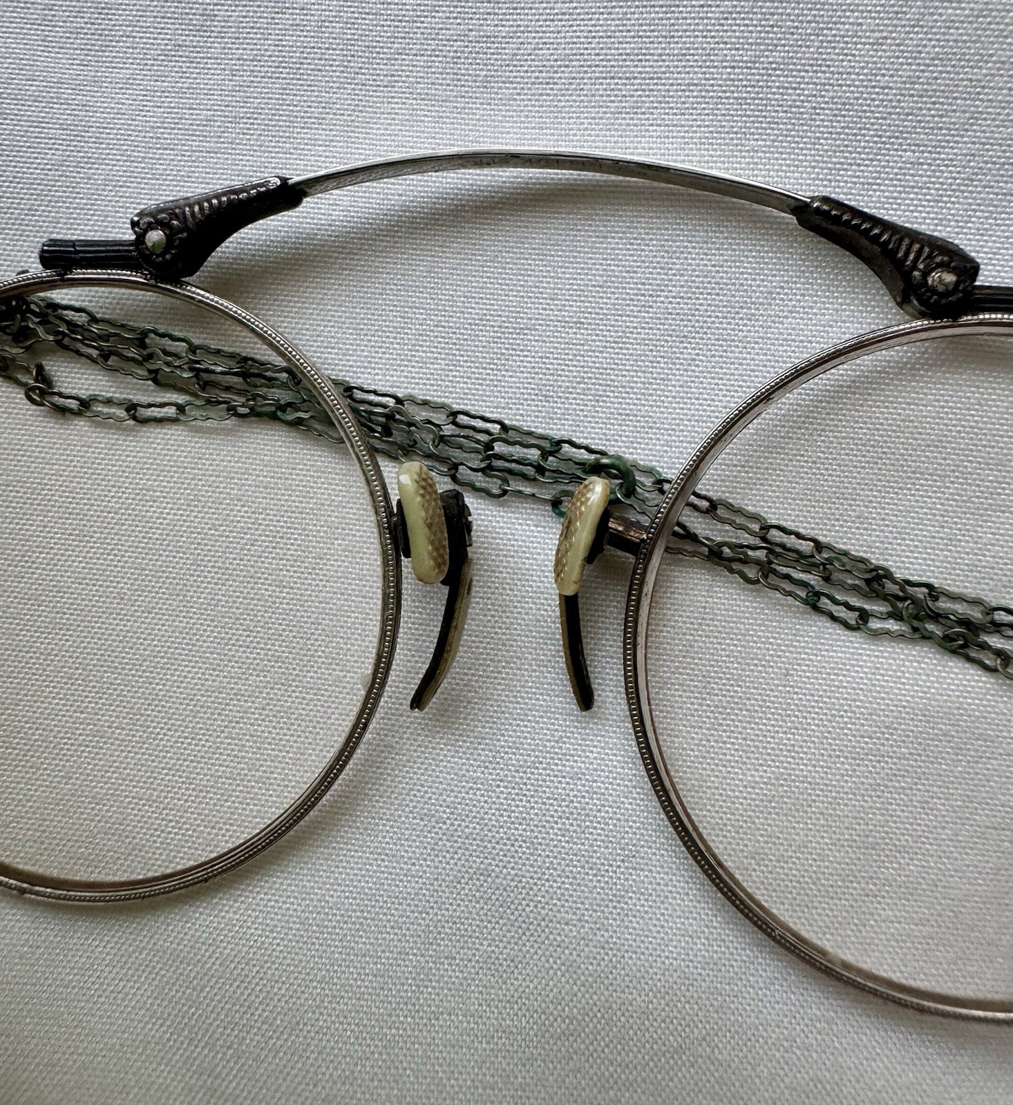 Antique Pince-Nez glasses w/ Chain 1880-1920