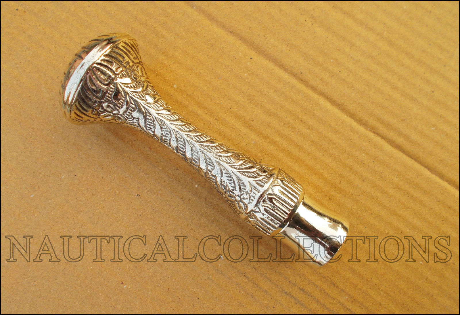 Brass Designer Handle Wooden Vintage Style Gift Walking (Long Handle Only)